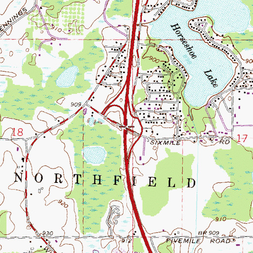 Topographic Map of Interchange 50, MI