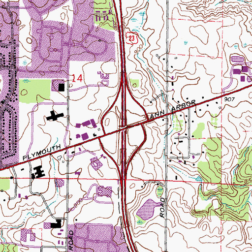 Topographic Map of Interchange 41, MI