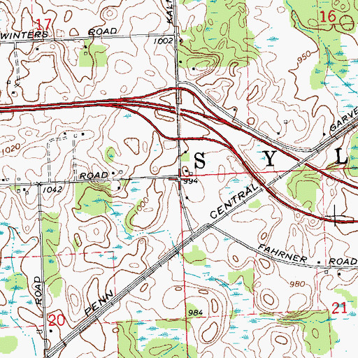 Topographic Map of Faith Baptist Church, MI