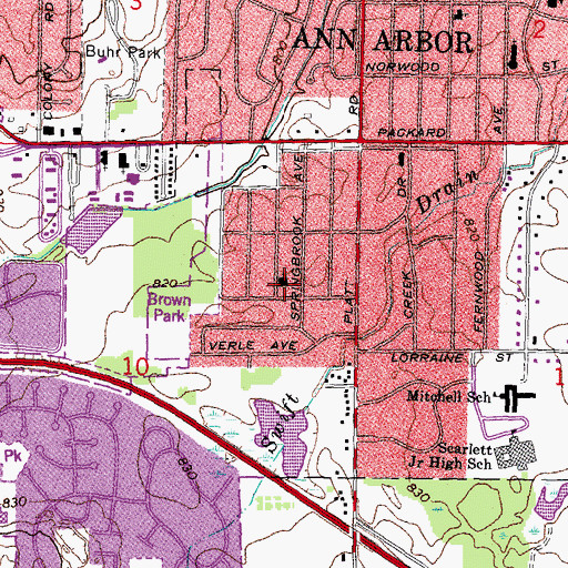 Topographic Map of Korean Baptist Church, MI