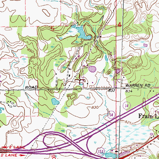 Topographic Map of Panama Township Methodist Church (historical), MI