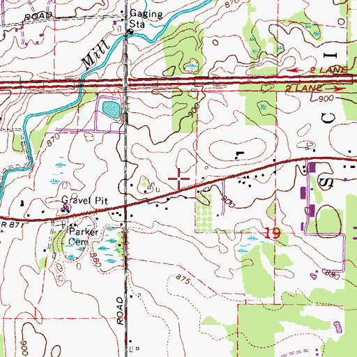 Topographic Map of Peace Lutheran Church, MI