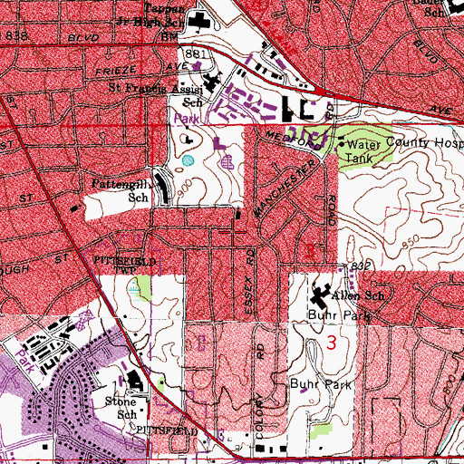 Topographic Map of Church of the Good Shepherd, MI
