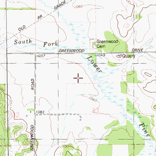 Topographic Map of Ridgeland Wastewater Treatment Plant, WI