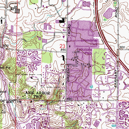 Topographic Map of Church of Jesus Christ of Latter Day Saints, MI