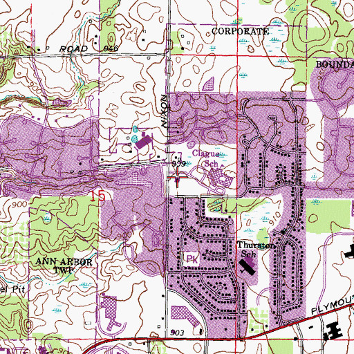 Topographic Map of Divine Shepherd Lutheran Church, MI