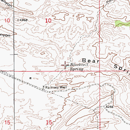 Topographic Map of Blacktail Spring, AZ