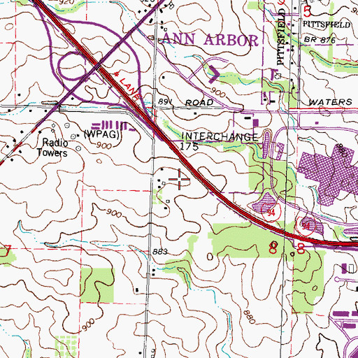 Topographic Map of Episcopal Church of the Incarnation, MI