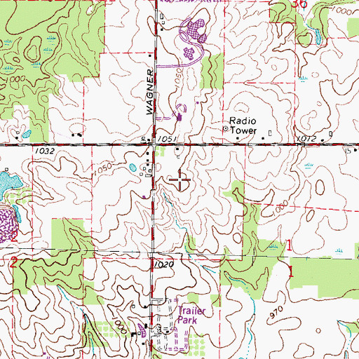 Topographic Map of Knox Presbyterian Church, MI