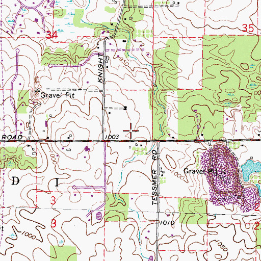 Topographic Map of Shekinah Christian Church, MI