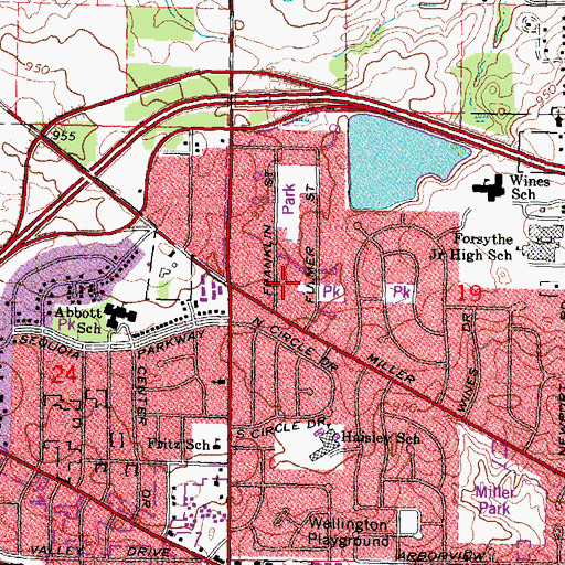 Topographic Map of Korean United Methodist Church, MI