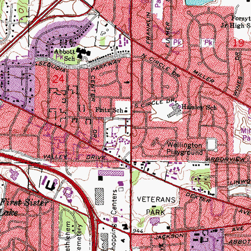 Topographic Map of Bible Tabernacle Church, MI