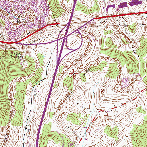 Topographic Map of Newpointe Plaza, WV