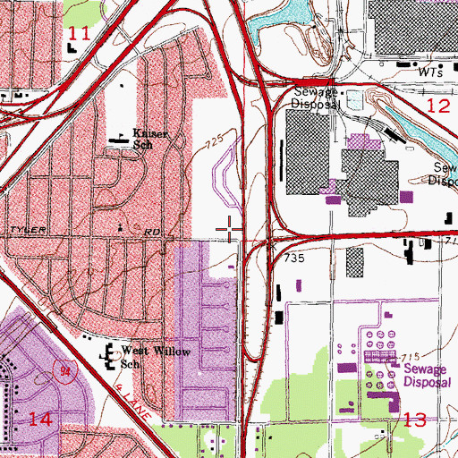 Topographic Map of New Covenant Missionary Baptist Church, MI