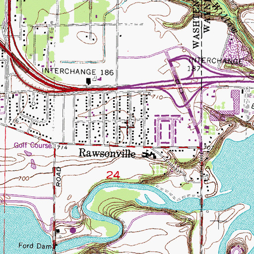 Topographic Map of Christian Life Center Church, MI