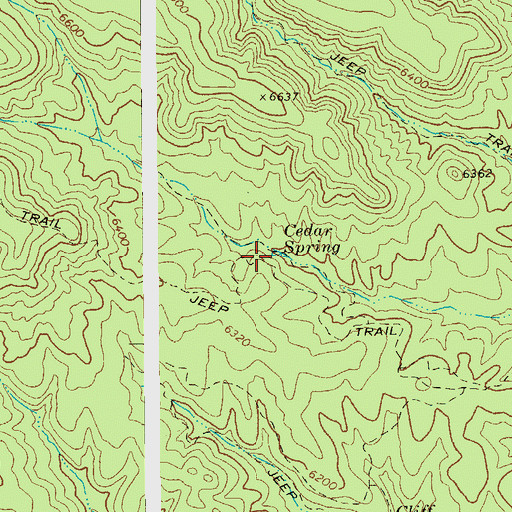 Topographic Map of Cedar Spring, AZ
