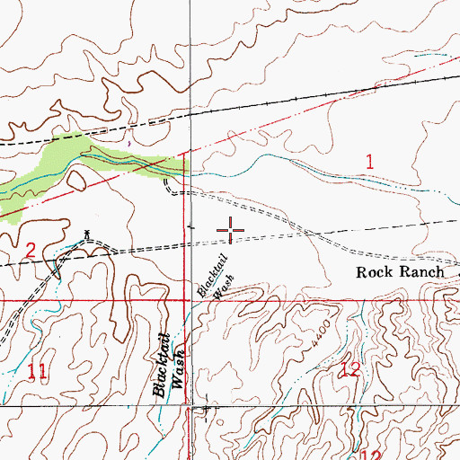 Topographic Map of Blacktail Wash, AZ