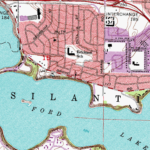 Topographic Map of New Life Bible Baptist Church, MI