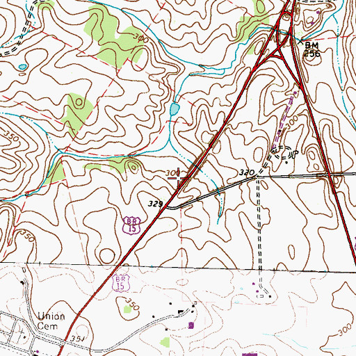 Topographic Map of Tuscarora High School, VA