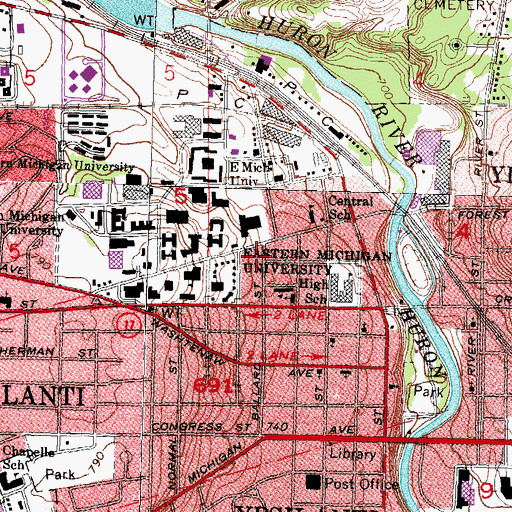 Topographic Map of Holy Trinity Chapel, MI