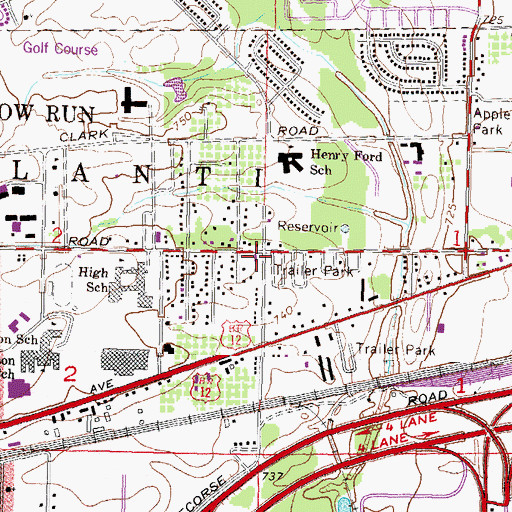 Topographic Map of Christ Temple Baptist Church, MI