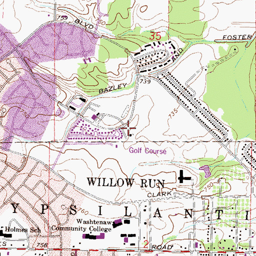 Topographic Map of New Bethel Church of God, MI