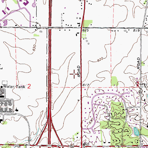Topographic Map of Calvary Bible Church, MI