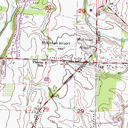 Topographic Map of South Side Baptist Tabernacle Church, MI