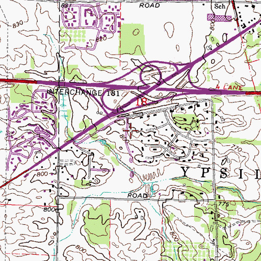 Topographic Map of Christian Faith Church, MI