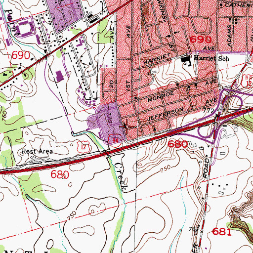 Topographic Map of Greater Shiloh Church of God, MI