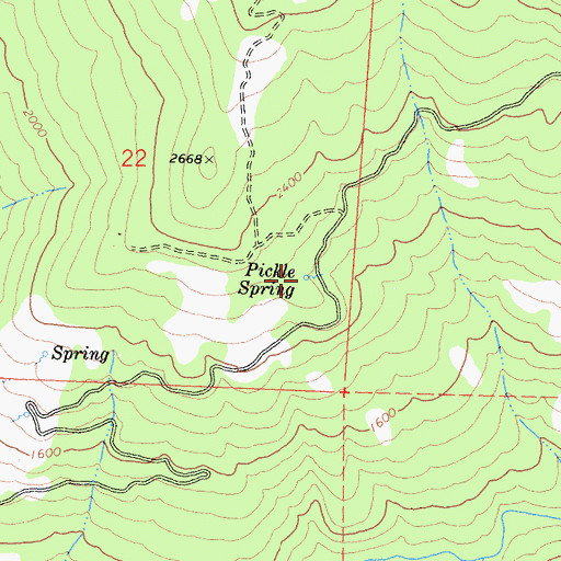 Topographic Map of Pickle Spring, CA