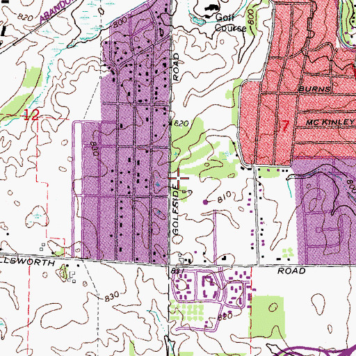 Topographic Map of Jehovah's Witnesses Golfside, MI