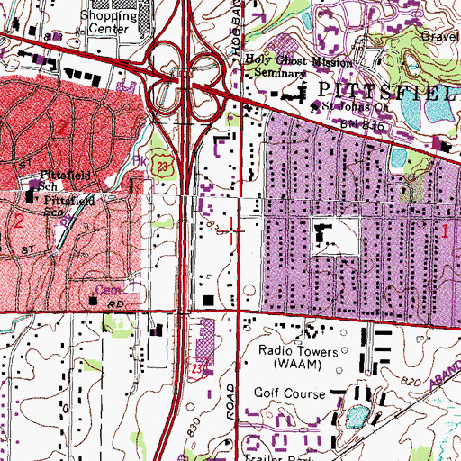 Topographic Map of Amistad Community Church, MI
