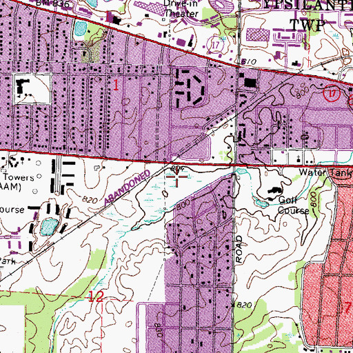 Topographic Map of Chinmaya Mission of Ann Arbor, MI