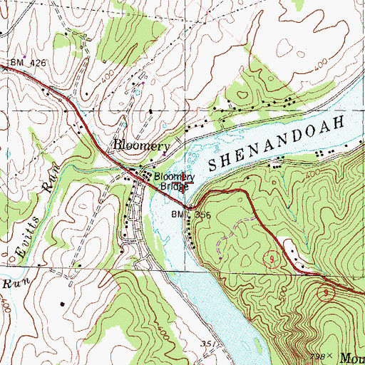 Topographic Map of Dailey Bridge, WV