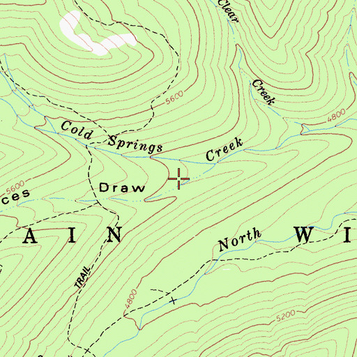 Topographic Map of Pierces Draw, CA