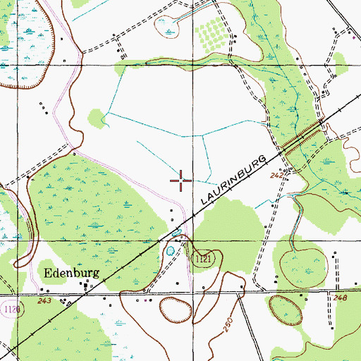 Topographic Map of Hoke Livestock Farms, NC