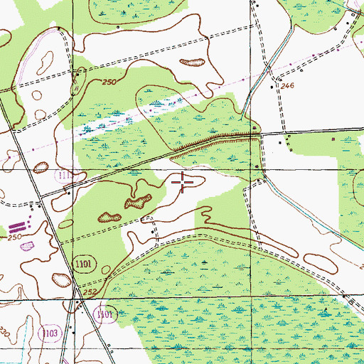 Topographic Map of Raeford Livestock Farms, NC