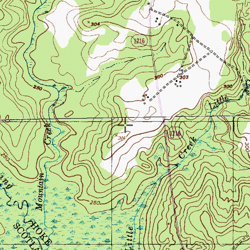 Topographic Map of Dogwood Farms, NC