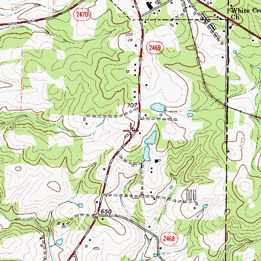 Topographic Map of Langley Dairy Farm, NC