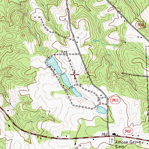 Topographic Map of Gilmore Plant and Bulb Farm, NC
