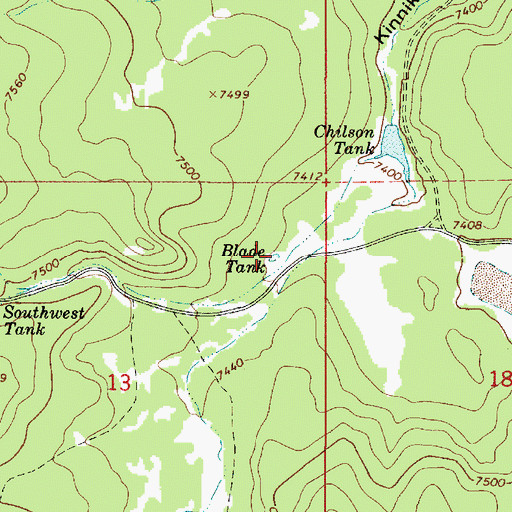 Topographic Map of Blade Tank, AZ