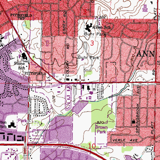 Topographic Map of Cobblestone Farm Museum, MI