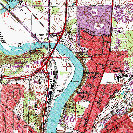 Topographic Map of Bandemere Park, MI