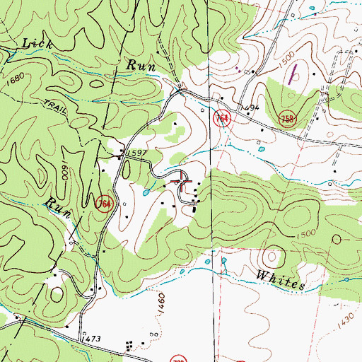 Topographic Map of Bear Trap Farm, VA