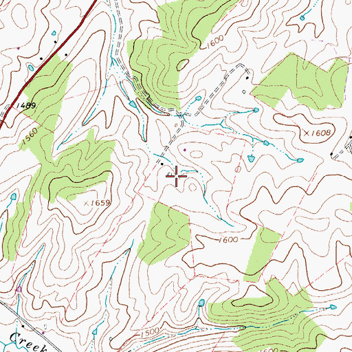 Topographic Map of Hidden Acres Farm, VA
