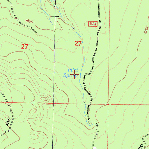 Topographic Map of Pilot Spring, CA
