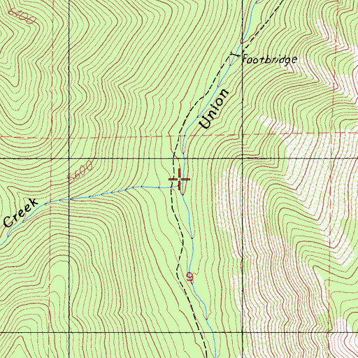 Topographic Map of Pin Creek, CA