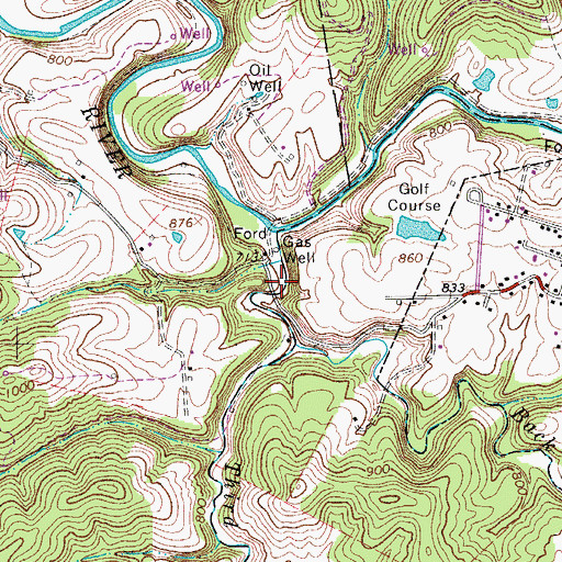 Topographic Map of Third Run Bridge, WV