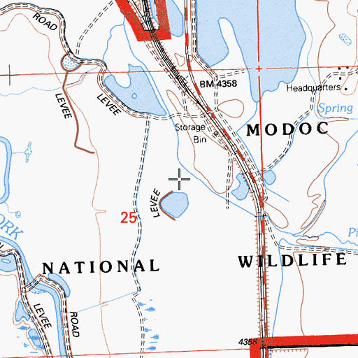 Topographic Map of Pine Creek, CA